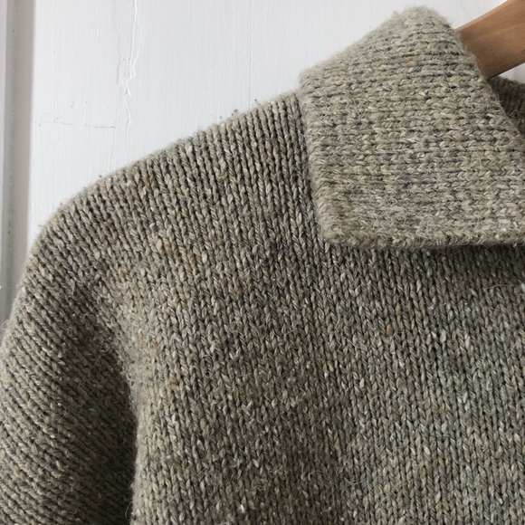 Garoche Vintage Men's Tan Argyle Quarter Botton Sweater Medium - Picture 2 of 10